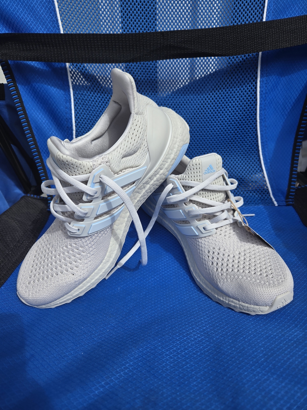 adidas Womans Ultraboost 1.0 Light Gray and White Running Shoes - SIZE 9.5